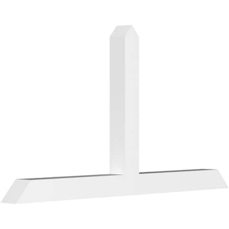 Ekena Millwork Portland Architectural Grade PVC Gable Bracket, 60"W x 32 1/2"H x 4"D x 4"F, 13/12 Pitch GBP060X33X0404POR00